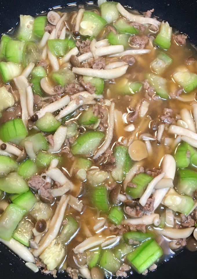 へちまと挽き肉の甘酢煮-レシピのメイン写真