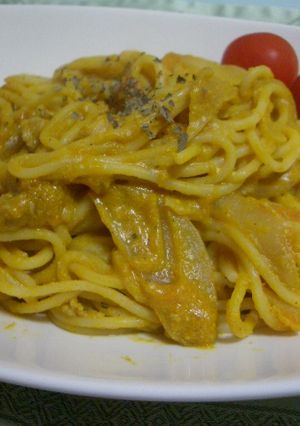 かぼちゃと豆乳のクリームパスタ☆-レシピのメイン写真