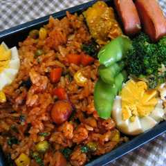 รูปของ お弁当：チキンライス弁当