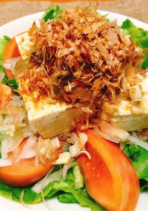 柚子胡椒ドレッシングの和風豆腐サラダ-レシピのメイン写真