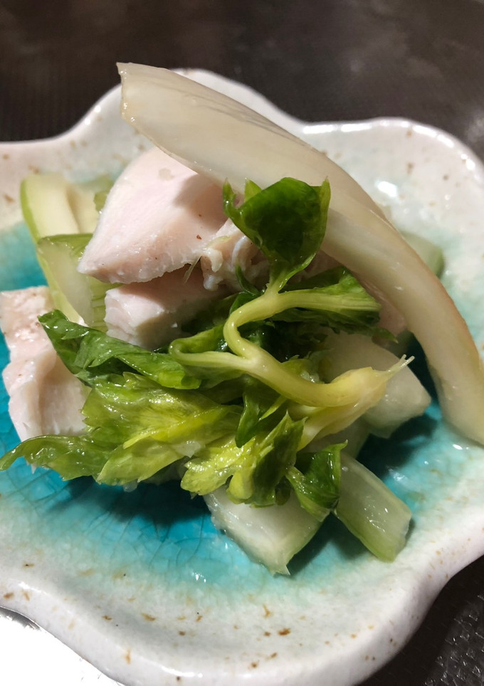 セロリの浅漬けと鶏ハムの和え物-レシピのメイン写真