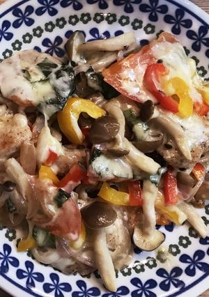 鶏胸肉と野菜のバジルチーズ-レシピのメイン写真