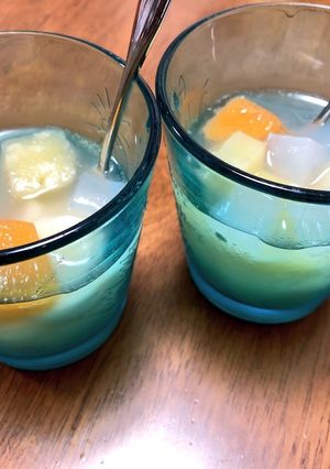 水いらず！お豆腐白玉のフルーツポンチ♪-レシピのメイン写真