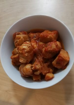 一度で2品!高野豆腐と豚バラのトマト煮-レシピのメイン写真