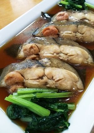 クィーンクック☆かれいの煮付け小松菜添え-レシピのメイン写真