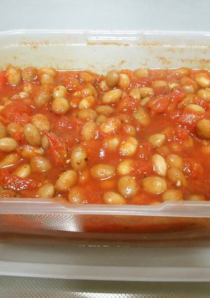 レンジで簡単短時間♪煎り大豆のトマト煮♪-レシピのメイン写真