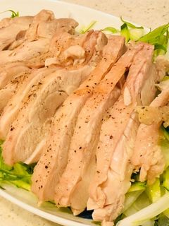 レンジで超カンタン!ジューシー蒸し鶏-レシピのメイン写真