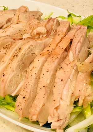 レンジで超カンタン！ジューシー蒸し鶏-レシピのメイン写真