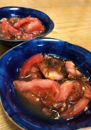 酸っぱいもずく酢に☆もずくのトマト和え-レシピのメイン写真