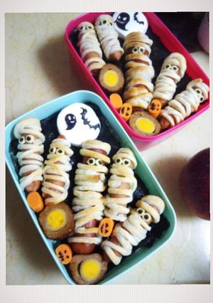 ハロウィン お弁当 簡単 ミイラ-レシピのメイン写真