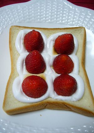 ☆いちご★マシュマロ☆トースト★-レシピのメイン写真