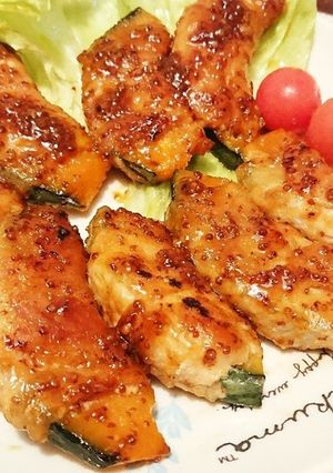 かぼちゃのハニーマスタードソース肉巻き-レシピのメイン写真