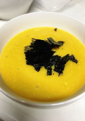 味噌かぼちゃのスープトッピングは須磨のり-レシピのメイン写真