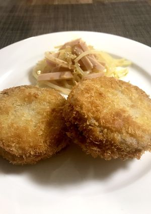 蓮根のマッシュポテトはさみ揚げ-レシピのメイン写真