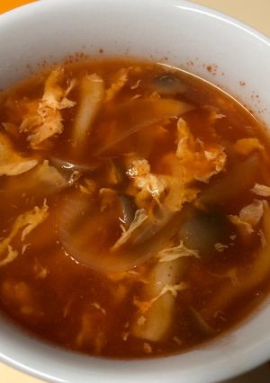 トマトジュースと卵のスープ-レシピのメイン写真