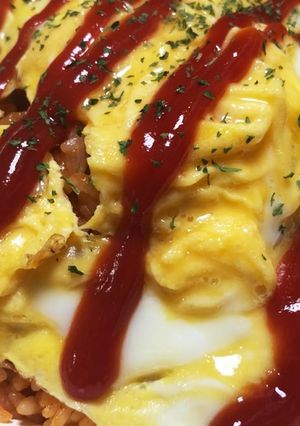 簡単！少ない材料で半熟卵のオムライス-レシピのメイン写真