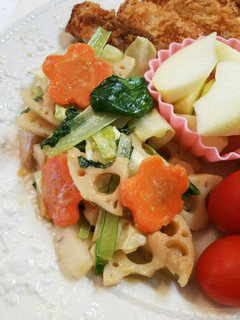 蓮根と3種の野菜の味噌炒め-レシピのメイン写真