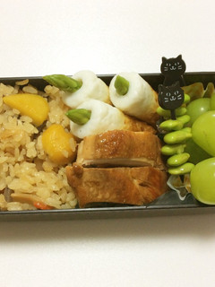 ⑰市販の素を食べ比べ☆ 栗ご飯弁当-レシピのメイン写真