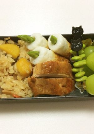 ⑰市販の素を食べ比べ☆ 栗ご飯弁当-レシピのメイン写真