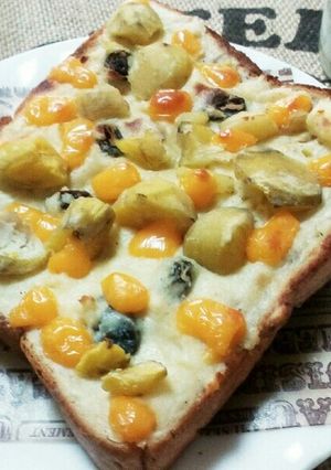 秋のお楽しみ栗とＷチーズの贅沢トースト★-レシピのメイン写真