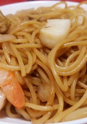 ポン酢で?和風シーフードパスタ-レシピのメイン写真