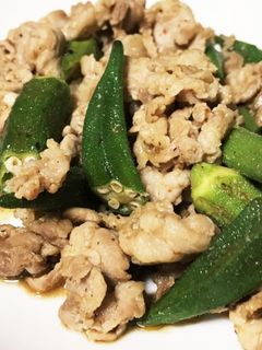 【簡単】豚肉とオクラの中華炒め-レシピのメイン写真