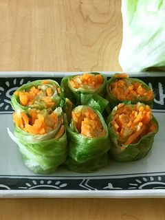 人参とセロリの炒め煮レタス巻き-レシピのメイン写真