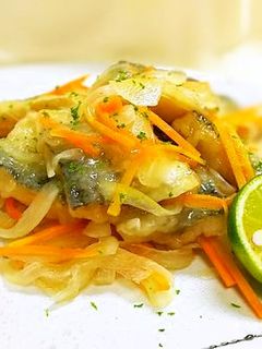酢橘の香りで頂く秋刀魚の南蛮漬け-レシピのメイン写真