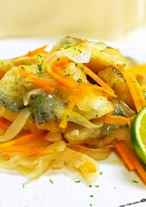 酢橘の香りで頂く秋刀魚の南蛮漬け-レシピのメイン写真