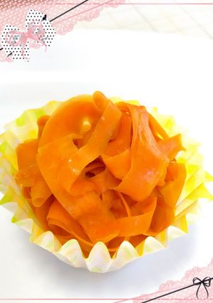 お弁当：ひらひら人参〜(o˘◡˘o)♡-レシピのメイン写真