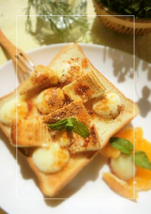 モッツァレラ×バウムの塩カラメルトースト-レシピのメイン写真
