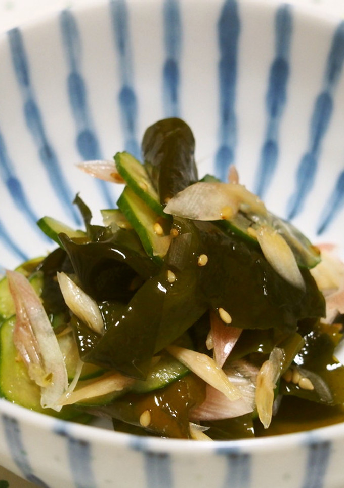 みょうが・きゅうり・ワカメの酢の物♪-レシピのメイン写真