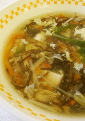 もずくと卵のスープ ♪大和市学校給食-レシピのメイン写真