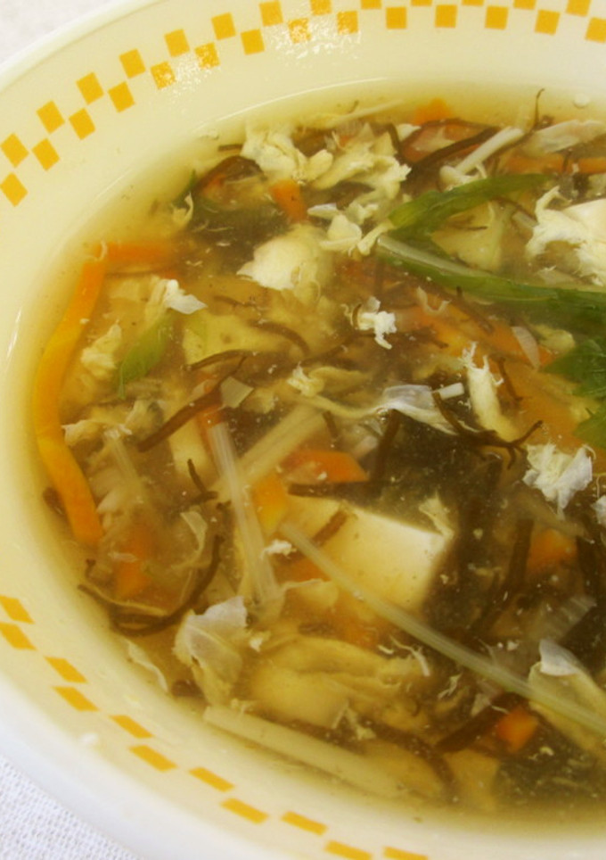 もずくと卵のスープ ♪大和市学校給食-レシピのメイン写真