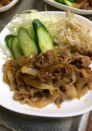 超楽々 秘伝 豚のしょうが焼き作ります-レシピのメイン写真