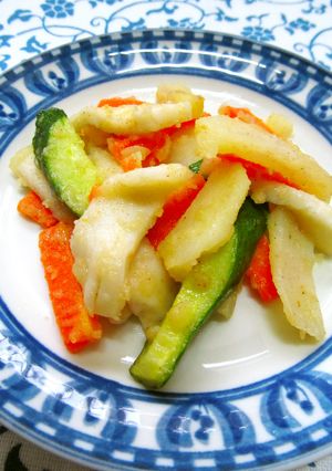❖老人向け♪野菜の薄切り茹で炒め❖-レシピのメイン写真