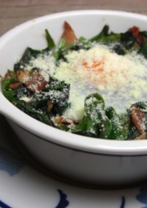 朝食に便利ほうれん草とベーコンのココット-レシピのメイン写真