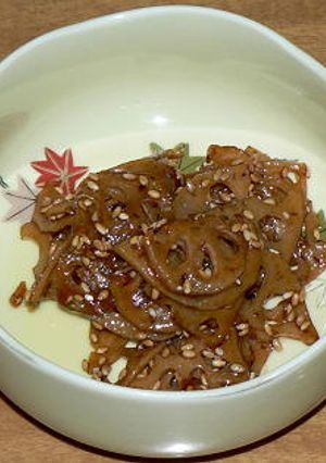 レンコンのきんぴら、黒酢風味-レシピのメイン写真
