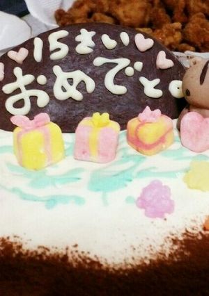 簡単プラチョコ★バースデーケーキ-レシピのメイン写真