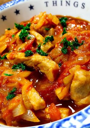 ちょ〜簡単！豚ロースのトマト煮込み♡-レシピのメイン写真