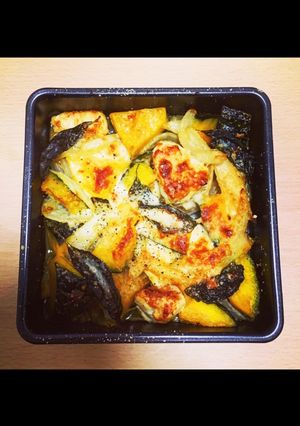 かぼちゃと鶏肉の味噌バターチーズ焼き-レシピのメイン写真