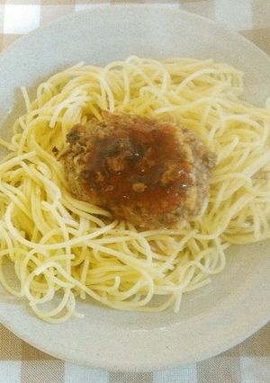 ハンバーグonスパゲッティ-レシピのメイン写真