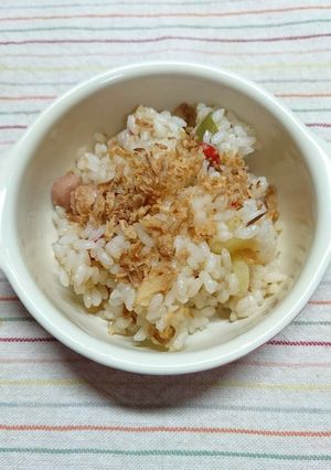フライパンで、カラフルピラフ(^-^)v-レシピのメイン写真