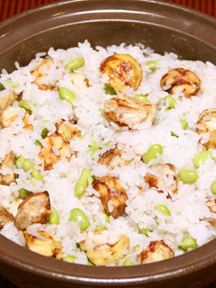 【野菜ソムリエ】焼き丹波くりの土鍋おこわ-レシピのメイン写真