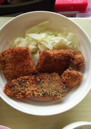 鰹のたたきとホタテのフライ-レシピのメイン写真