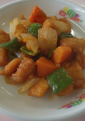 鶏肉と野菜のケチャップあえ　★宇都宮給食-レシピのメイン写真
