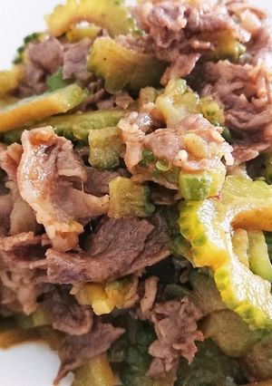 ゴーヤの牛肉焼き肉のタレ炒め-レシピのメイン写真