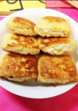 母の味♡キャベツと鶏挽き肉の油揚げ詰め-レシピのメイン写真