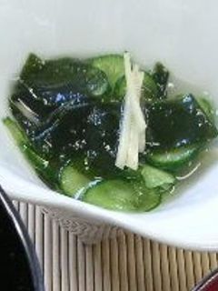 きゅうりとわかめの酢の物(腎臓病食)-レシピのメイン写真