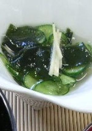 きゅうりとわかめの酢の物（腎臓病食）-レシピのメイン写真
